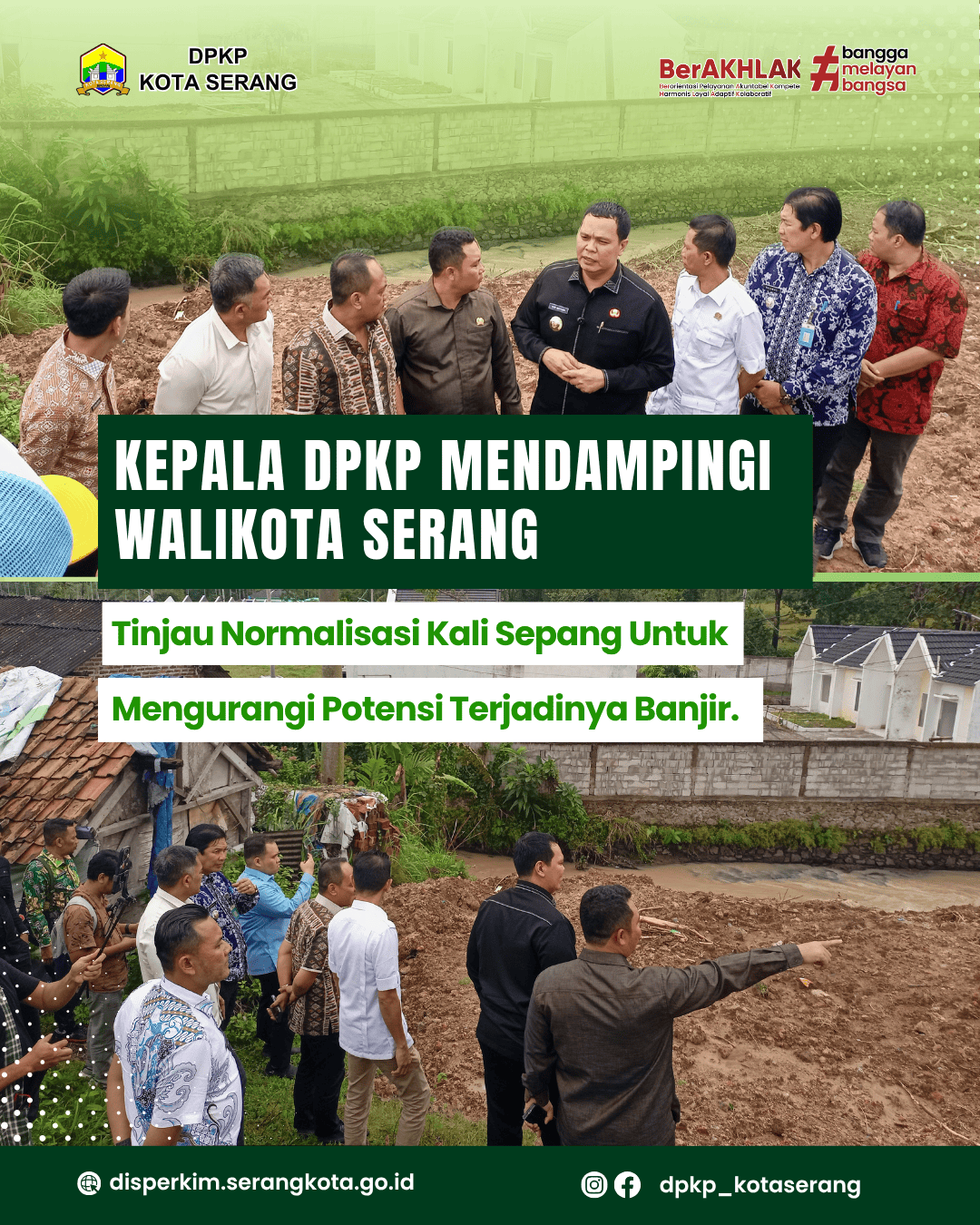 Tinjauan Normalisasi Kali Sepang oleh Walikota Serang dan Kepala DPKP