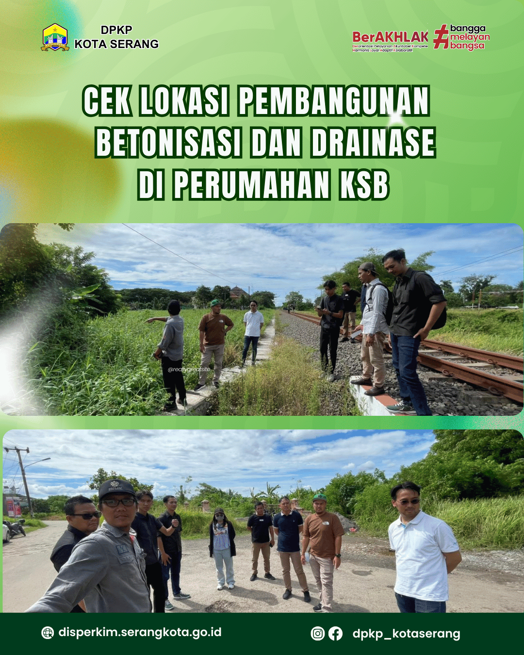 Cek lokasi pembangunan betonisasi dan drainase perumahan KSB