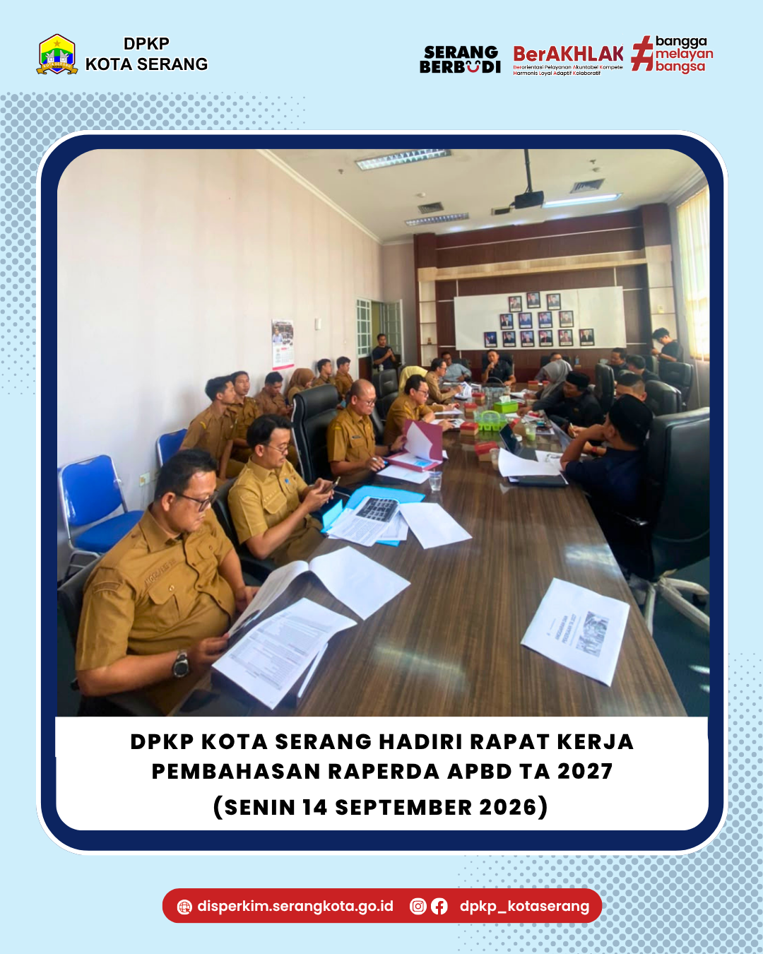 DPKP Kota Serang Hadiri Rapat Kerja Pembahasan Raperda APBD TA 2027