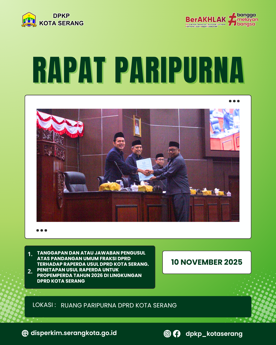 Rapat Paripurna DPRD Kota Serang