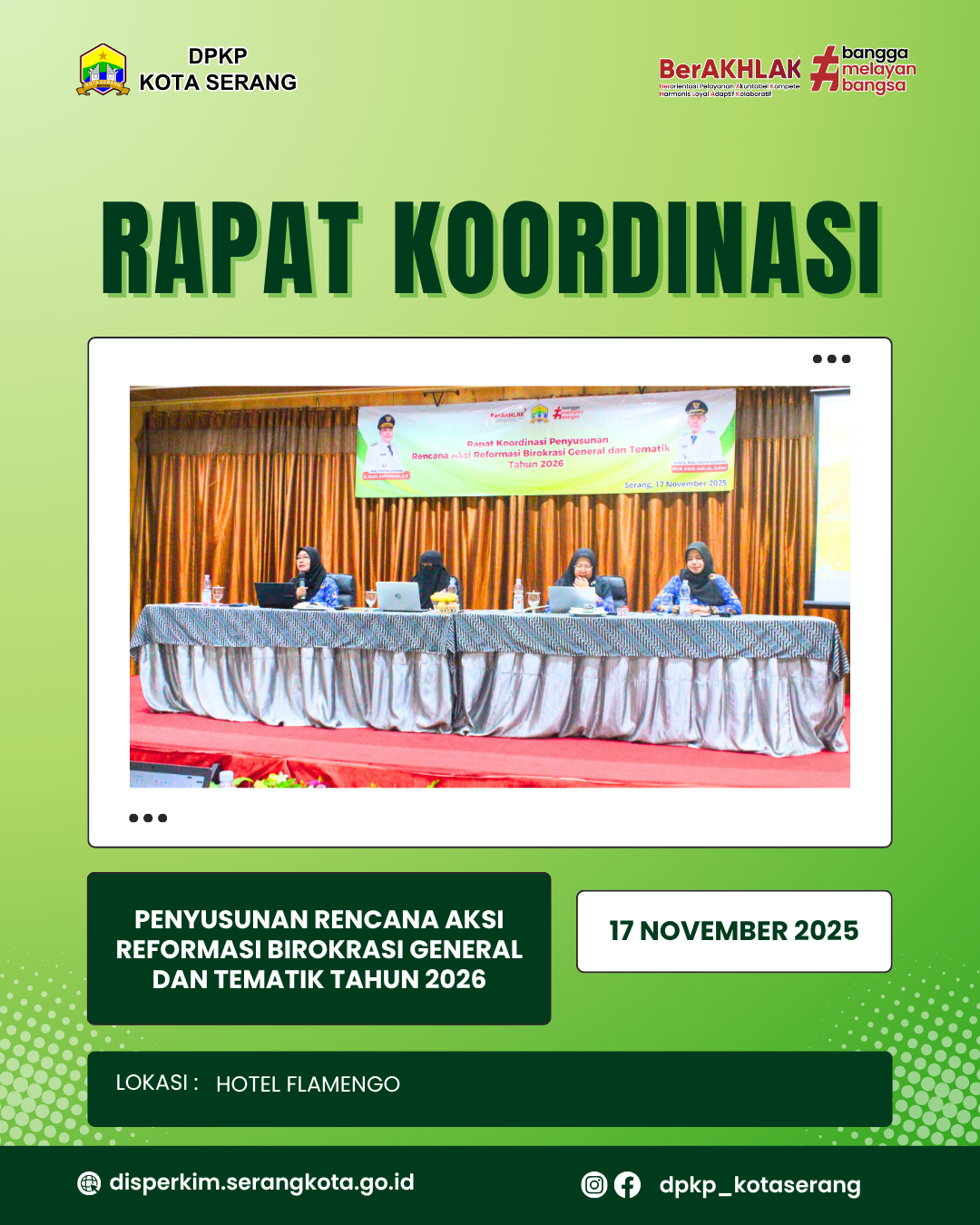 Rapat Koordinasi Penyusunan Rencana Aksi Reformasi Birokrasi General dan Tematik Tahun 2026